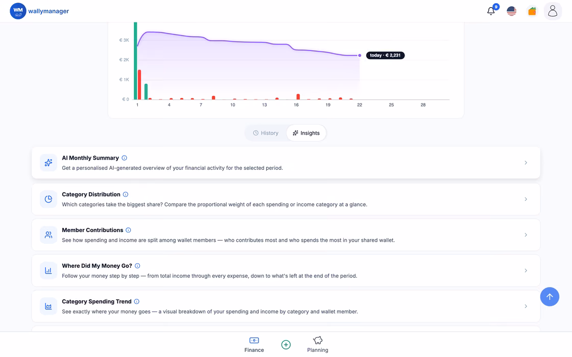 AI-Powered Insights in Wallymanager